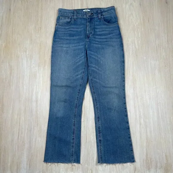 BDG Urban Outfitters High Rise Crop Kick Flare Casual Denim Edgy Grunge Jeans 27 - Picture 1 of 16